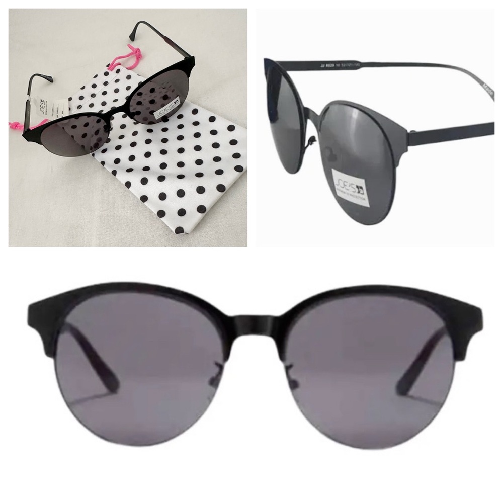 Joe’s Jeans Chic Black Round Sunglasses